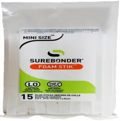 Surebonder Low-Temp Foam Stik Mini Glue Sticks 15/Pkg-.27"X4"