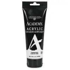 Grumbacher Academy Acrylic - Titanium White, 200 ml tube