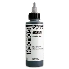 Golden High Flow Acrylics - Transparent Shading Gray, 4 oz bottle