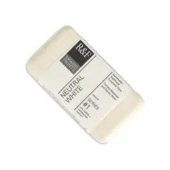 R&F Encaustic Paint Block - Neutral White, 40 ml block
