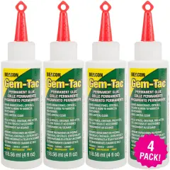 Gem-Tac Permanent Adhesive 4/Pkg
