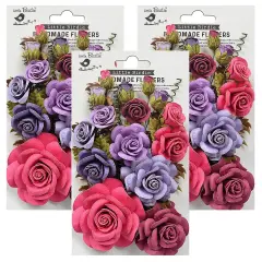 Pack of 3 - Little Birdie Rosalind Paper Flowers 21/Pkg-Birds And Berries