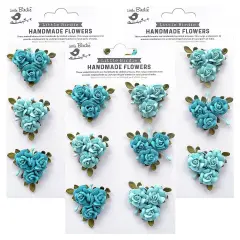 Pack of 3 - Little Birdie Francisca Paper Flowers 6/Pkg-Song Of The Sea