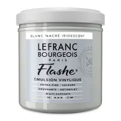 Lefranc & Bourgeois Flashe Vinyl Paint -Iridescent Pearl White, 125 ml jar