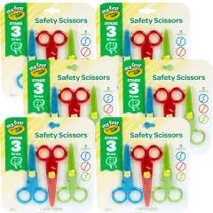 Multipack of 6 - Crayola My First Safety Scissors-3/Pkg