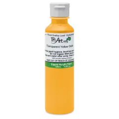 Tri-Art Liquid Artist Acrylics - Transparent Yellow Oxide, 120 ml bottle