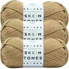 (Pack of 3) Lion Brand Basic Stitch Anti-Pilling Yarn-Skein Tones Hazelnut