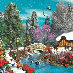 Sunsout Season's Beauty 300 pc Christmas Jigsaw Puzzle 66574