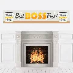 Big Dot of Happiness Happy Boss's Day - Best Boss Ever Decorations Party Banner