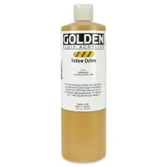 Golden Fluid Acrylics - Yellow Ochre, 16 oz bottle