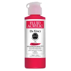 Da Vinci Fluid Acrylics - Rose Madder Quinacridone, 4 oz bottle