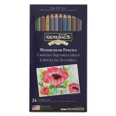 General's Kimberly Watercolor Pencil Set - Assorted Colors, Set of 24