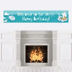 Big Dot of Happiness Arctic Polar Animals - Winter Happy Birthday Decorations Party Banner