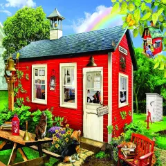Sunsout Little Red School House 1000 pc Jigsaw Puzzle 35165