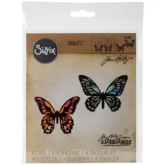 Sizzix Thinlits Dies By Tim Holtz 4/Pkg-Mini Detailed Butterflies
