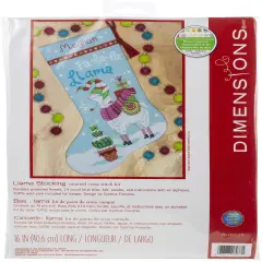 Dimensions Counted Cross Stitch Kit 16" Long-Llama Stocking