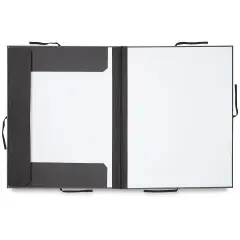 Cachet Deluxe Portfolio With Flaps - 17" x 22", Black