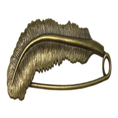 HiyaHiya Knit or Crochet Shawl Pin - Feather Brass Finish Multicolor