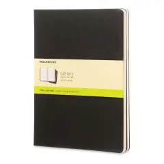 Moleskine Cahier Journals - 9-3/4'' x 7-1/2'', Black, Blank, Pkg of 3