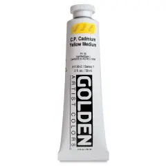 Golden Heavy Body Artist Acrylics - Cadmium Yellow Medium, 2 oz Tube