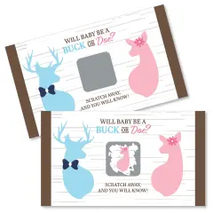 Big Dot of Happiness Girl Buck or Doe - Hunting Gender Reveal Scratch Off Cards - Baby Shower Game - 22 Count