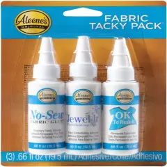 Aleene's Try Me Size Fabric Tacky Pack 3/Pkg-.66oz