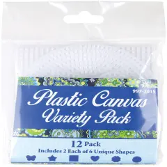 Janlynn Plastic Canvas Shapes Variety Pack - 6 Shapes, 12 Total Pieces