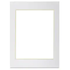 Blick Double Mat - Manor White / Ecru, 18" x 24" (13-1/2" x 17-1/2" Opening)