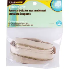 Dritz Home Brass Upholstery Zipper 72"-Beige