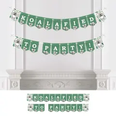 Big Dot of Happiness Koala Cutie - Bear Birthday Party and Baby Shower Bunting Banner - Party Decorations - Koalafied To Party