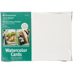 Strathmore Cards & Envelopes 5"X6.875" 50/Pkg-Watercolor