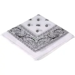 White Cowboy Cowgirl Western Bandana Head Scarf Costume Accessory