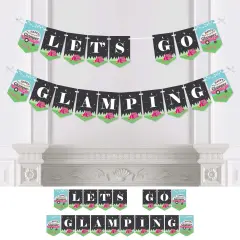 Big Dot of Happiness Let's Go Glamping - Camp Glamp Party Bunting Banner - Party Decorations