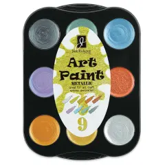 Richeson Collegiate Semi-Moist Watercolor - Set of 9, Metallic