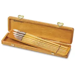Escoda Chungking Bristle Brush - Set of 6, Filbert
