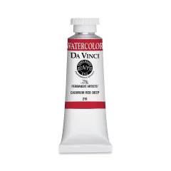 Da Vinci Artists' Permanent Watercolor - Cadmium Red Deep, 37 ml tube