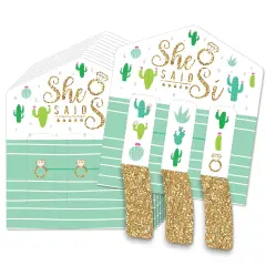 Big Dot of Happiness Final Fiesta - Last Fiesta Bachelorette Party Game Pickle Cards - Pull Tabs 3-in-a-Row - Set of 12