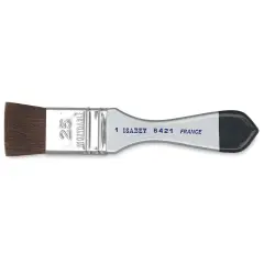 Isabey Squirrel Brush - Flat Wash, Short Handle, 1"