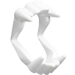 White Sharp Vampire Fangs - Dracula Monster Teeth for Party Favors and Supplies - 12 Pack