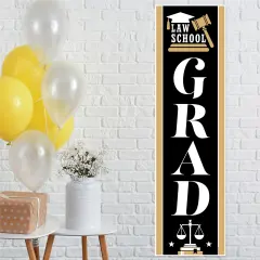 Big Dot of Happiness Law School Graduation Party Door Decoration - Vertical Banner