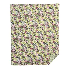 Tyson Pinecones & Berries Watercolor Pattern 100% Cotton Christmas Throw Blanket 48" x 60"