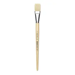 Utrecht Rhenish Pure Hog Bristle Brush - Flat, Size 14, Long Handle