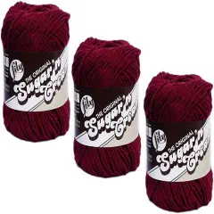 (Pack of 3) Lily Sugar'n Cream Yarn - Solids-Wine