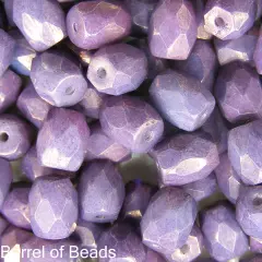 Baros Par Puca&reg;, Czech glass bead, Opaque Mix Amethyst/Gold Ceramic Look, 10 grams