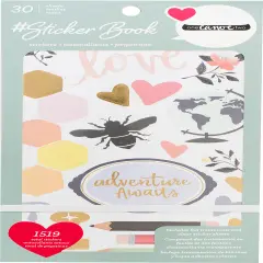 American Crafts Sticker Book 4.75"X8"-1canoe2, 1519/Pkg