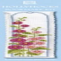 Textile Heritage Hollyhocks Bookmark - Cross Stitch Kit Multicolor