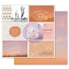 Golden Desert Collection 12x12 Sheet - Wish you were here - w foil details (10 SHEETS)