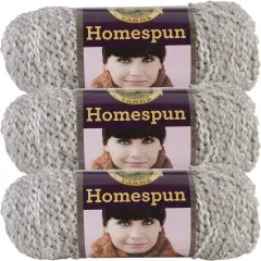 (3 Pack) Lion Brand Homespun Yarn - Clouds