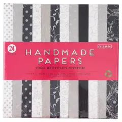 Colorbok Handmade Cardstock Pad 12"X12" 24/Pkg-Black & White