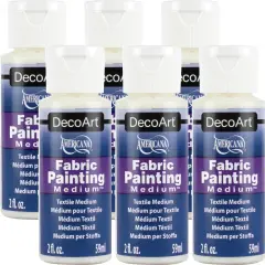 Multipack of 6 - Americana Fabric Painting Medium-2oz